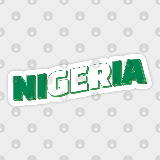 Nigeria Vintage style retro souvenir Sticker by DesignerPropo